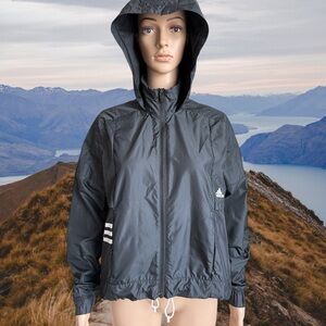 Adidas Black Windbreaker Jacket